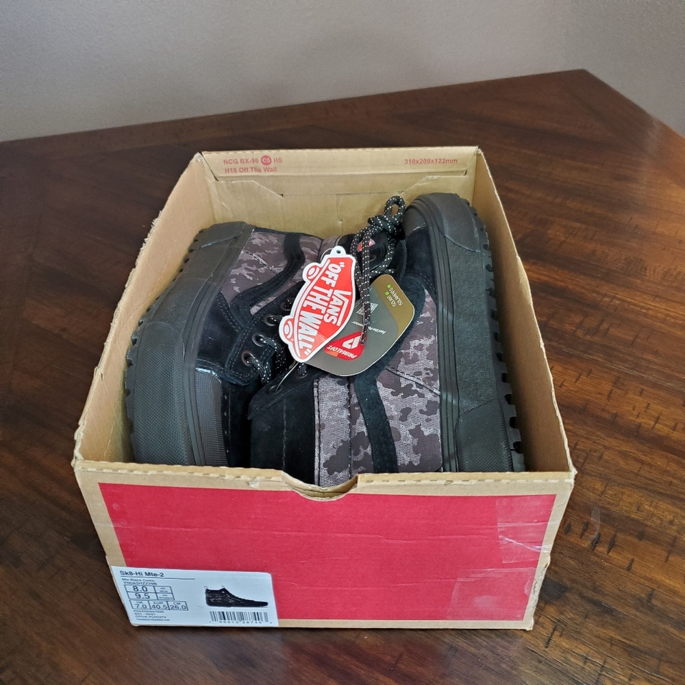 Vans Sk8-Hi Mte-2 Black Camo Men Size 8, Women Size 9.5 - Picture 13 of 14